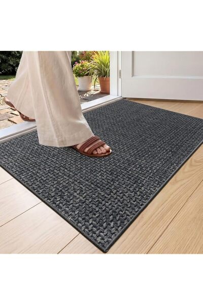 Generic Color&Geometry Thin Door Mat Indoor Entrance Non Slip Rubber Backed, ...