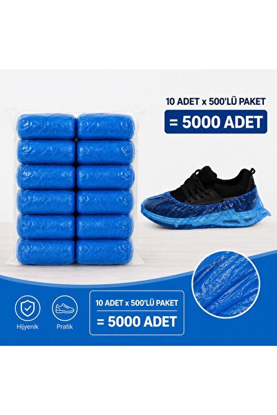 Galoş Mavi Standart 500 Adet x 10 Paket – Toplam 5000 Adet Tek Kullanımlık