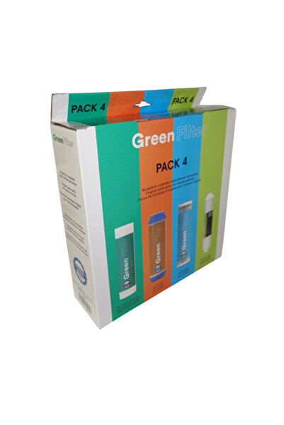 Generic Brand Σετ 4 τεμαχίων φίλτρων νερού GREEN FILTER, PP για ιζήματα 5 μικ...