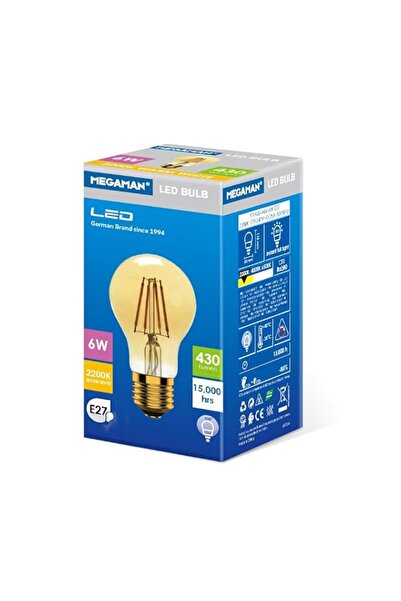Generic Megaman Led Filamint 6w 2200k E27 Nondim