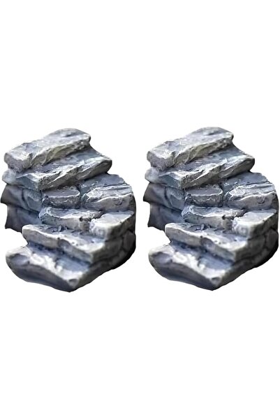 Generic 2 Pcs Curved Stone Steps Miniature Fairy Garden Accessories,Miniature...