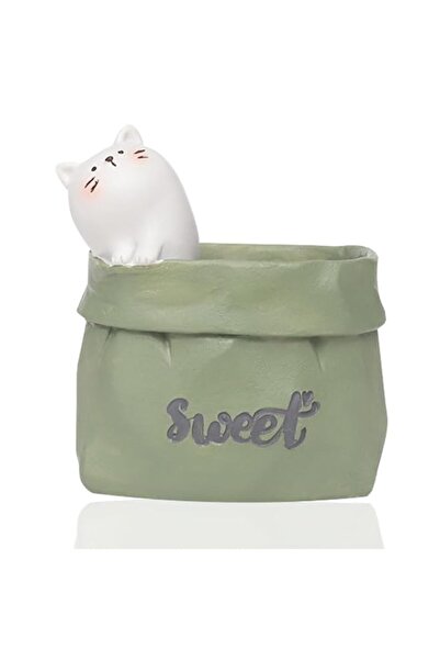 Generic YelaJoy Cat Planter Pot – 1 Pc Funny Cartoon Cat Shaped Succulent Pla...