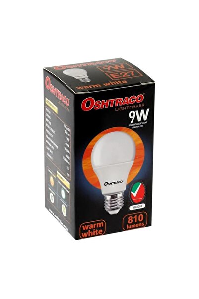 Generic Oshtraco 9W E27 LED Lamp, Warm White