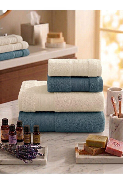 Generic Brand Durul Home Collection 4 Piece 100% Cotton Towel Set |   2 Piece...