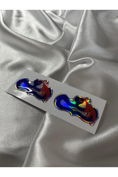 CEBECİOTO Hologram Evil Eye Bead Drop Sticker 2-Pack Stickers