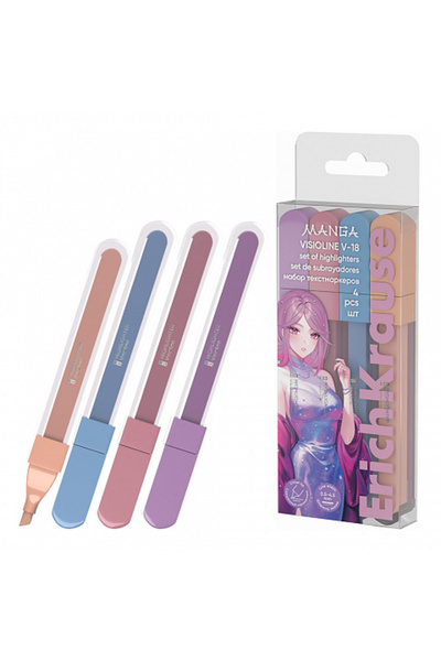 Erich Krause EvidentiatoR 4/SET Visioline V-18 Manga, 12/cutie , 144/bax