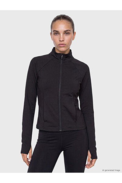 LC Waikiki Rmz Gi̇yi̇m Farkiyla Dik Roba Collar Women's Zipper Sweatshirt