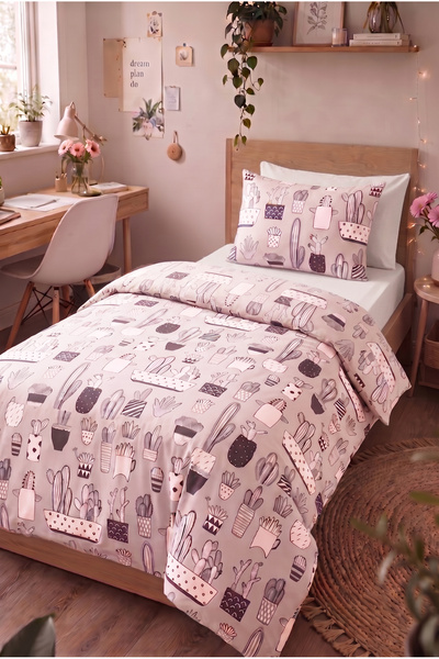 Medaillon Home Set de husă de pilotă cu model cactus |   Bumbac |   Husă de p...