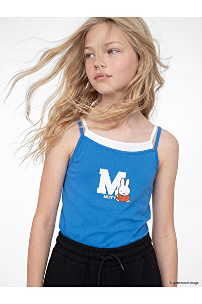 LC Waikiki Rmz Gi̇yi̇m Farkiyla U Roba Collar Miffy Printed Girls' Undershirt