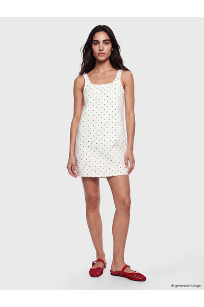 LC Waikiki I U Roba Collar Polka Dot Mini Jean Dress from Freezen Store