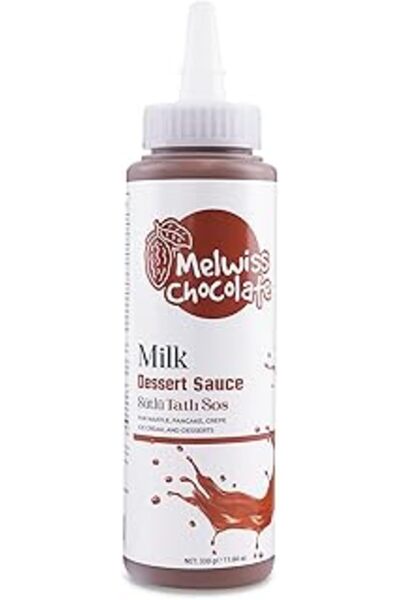 syncticaret Melwiss Chocolate Sütlü Tatlı Sos 330 g – Akışkan kıvamlı Waffle,...