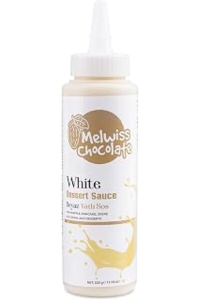 syncticaret Melwiss Chocolate Beyaz Tatlı Sos 330 g – Akışkan kıvamlı Waffle,...