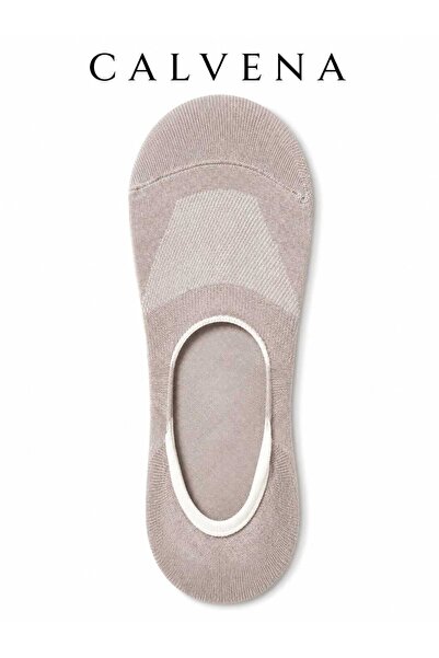 Calvena Women's 6 Pairs Non-Slip Silicone Light Mink Invisible Ballerina Socks