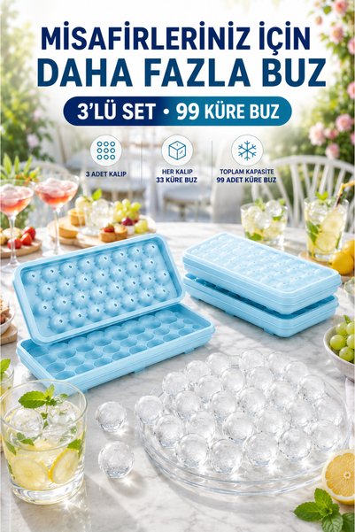Generic Brand 33-Piece Sphere Ice Tray Round Ice Mold (3 Pieces)