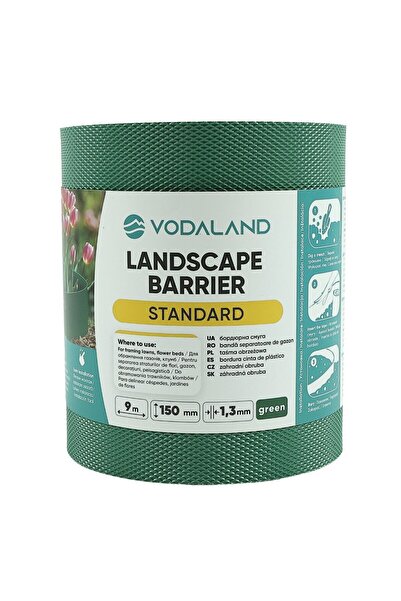 OEM Separator gazon, plastic, verde, 15 cm x 9 m