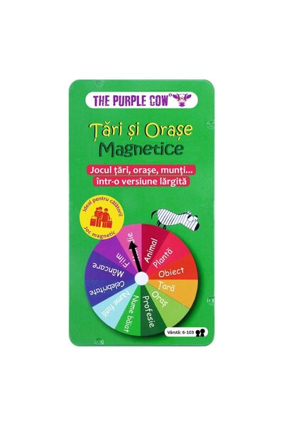 OEM Joc magnetic Tari si Orase, joc pentru calatorii, Purple Cow, plastic + m...