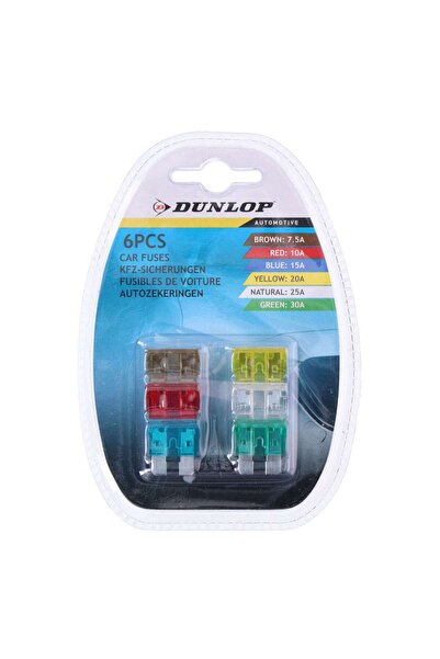 OEM Dunlop car fuses, blade type, set of 6 pieces