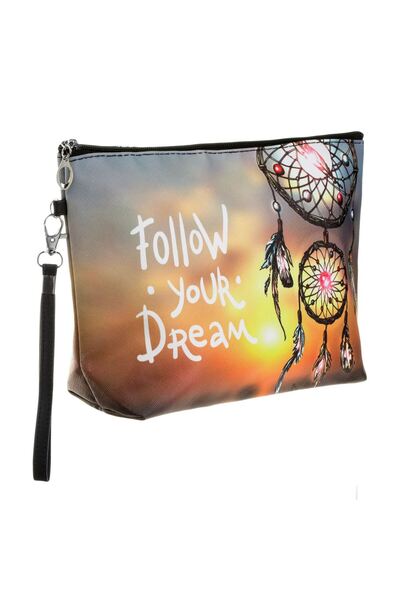 OEM Colorful Talisman Dream Sunset Makeup Bag with Handle "Follow your Dream"...