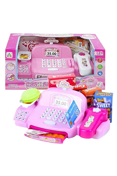 CWT Casă de marcat interactivă pentru copii cu sunete, scanner și 18 accesori...