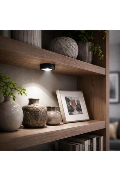 SeKaTech 3W LED Sıva Üstü Mini Spot 220V 4000k Doğal Beyaz – 6 cm Mobil Raf & Dolap Aydınlatma