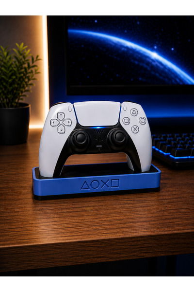 Veriqo3D PS5 DualSense Şarj ve Stand Ünitesi – PlayStation 5 Kontrolcü Masaüs...