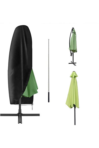 YuYo Husă pentru umbrelă de terasă, Negru, 265x50x70x40cm, Impermeabil/Protec...