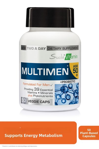 Suda Vitamin Multimen Men's 50+ Multivitamin Energy, Immunity, Red Korean Gin...