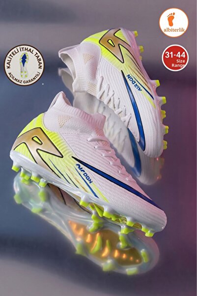 AlbiShoes Ghete de fotbal pentru bărbați, de calitate, importate, cu talpă pe...
