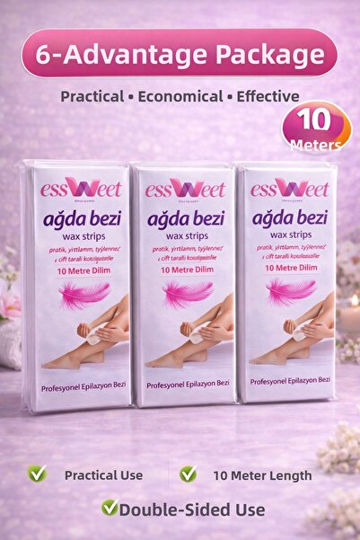 Generic Brand قطعة قماش إيسويت لإزالة الشعر بطول 10 أمتار، قماش احترافي لإزال...