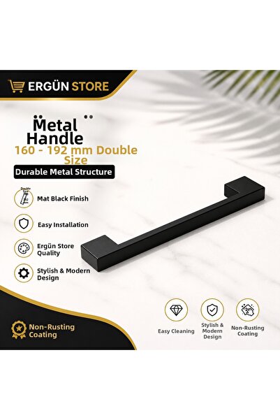 Ergün Store Köprü Metal Luxury Modern Furniture Cabinet Handle Black (Size 16...