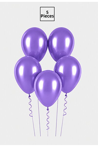 Balonsan Purple Metallic Balloon 5 Pieces