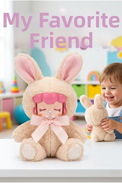 Tıfıl Toys دمية نانسي المحشوة - دمية رفيقة للنوم بطول 17 سم مع زي أرنب وحلمة ...