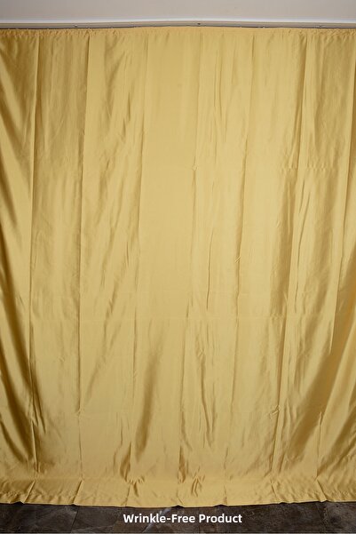 AKÇA TEKSTİL Saten Fonluk Pi̇lesi̇zeless Yellow Color Single Wing Background ...