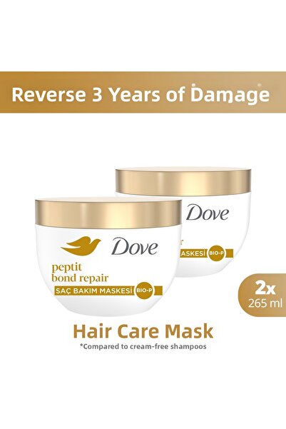 Dove قناع العناية بالشعر بيبتيد بوند ريبير 265 مل × 2 قطعة