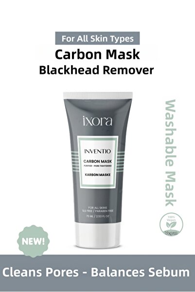 ixora Inventio Detox Effective and Anti-Blackhead Activated Carbon Mask, 75 ml