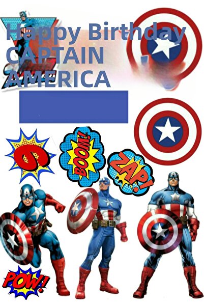 Buki'nin Atölyesi Αυτοκόλλητο Captain America για Τηλέφωνο, Λάπτοπ, Νότμπουκ,...