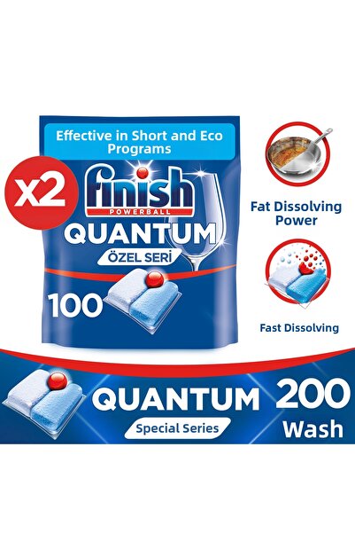 Finish Quantum Özel Seri Bulaşık Makinesi Deterjanı  Kapsül Tablet  200 Adet ...