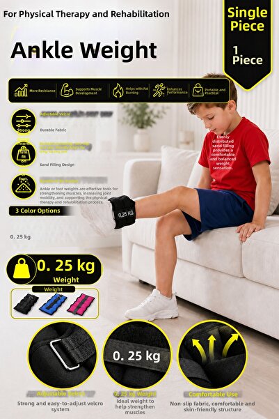 Spor Byfit 0.25 kg Physical Therapy Rehabilitation Sand Wrist Weight for Forc...