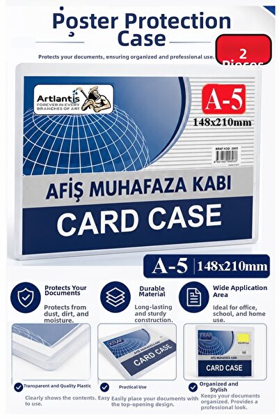 Artlantis Container pentru afișe A5 2 bucăți 15x21 cm Container pentru depozi...