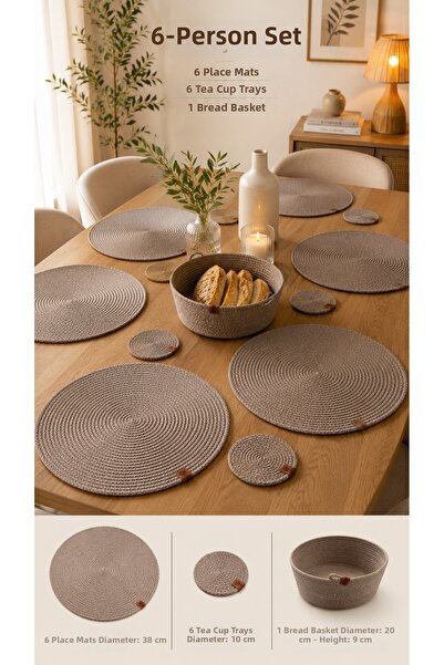 AYBÜK PABUÇ American Service Table Presentation Set, Set of 13 (Beige)