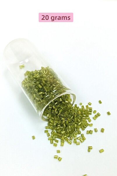 Generic Brand Cut Glass Beads 2mm - 20 Grams - Transparent Grass Green -Bnc34...
