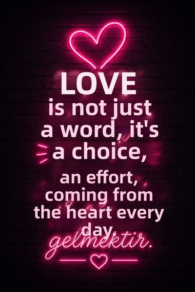 Lucena Loving Is a Choice Neon Written Mdf Wall Painting – Romantic Gift