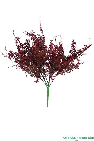 Yapay Çiçek Sitesi Artificial Coral Grass Bunch Burgundy 32 cm