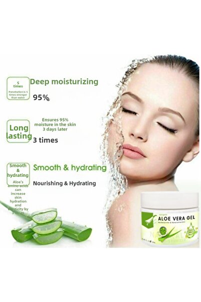 Generic Brand جل الصبار من يورأورجانيك، قطعتان، لتجديد البشرة وشدها وتنشيطها ...
