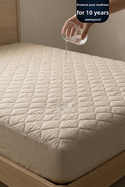 Alez Fabrikası Mattress Pad Cotton Quilted Fitted Full Edge Liquid-Proof Matt...
