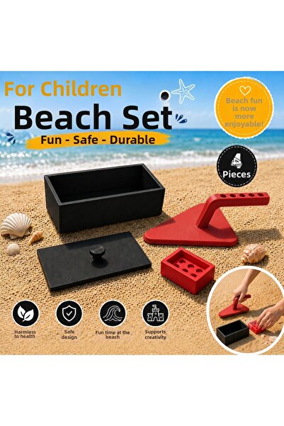 VOLOYAS 4-Piece Children's Beach Set – Sand Castle Building Set – Beach Toys ...