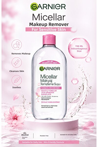 Garnier Micellar Makeup Cleansing Water 700 ml Advantage Size, 24 Hour Moistu...