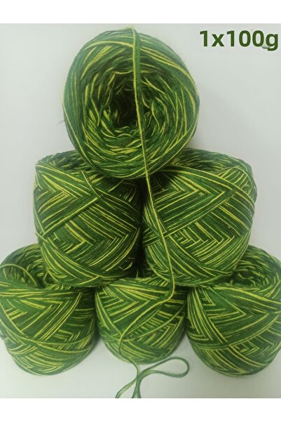 İPEK YÜN İPLİK DÜNYASI Wool Acrylic Knitting Yarn (Green Shades) 100Gr