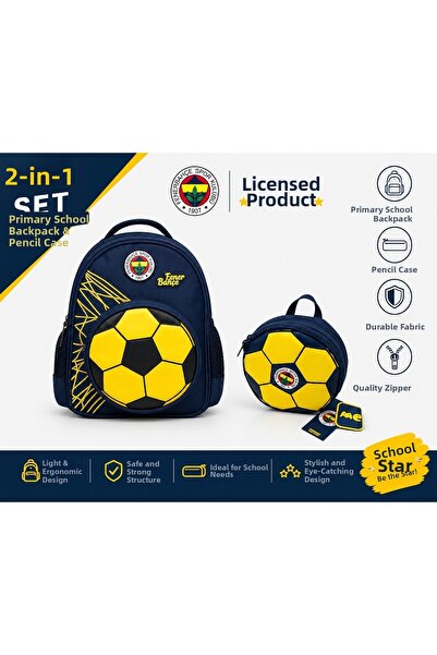 Fenerbahçe 3D чанта за детска градина от изкуствена кожа 26785 + поставка за ...