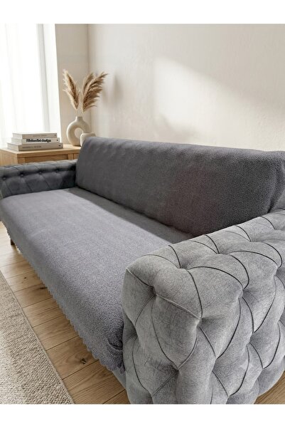 essense Home&Living غطاء أريكة من قماش تيدي بنمط بوهيمي يتسع لـ 3 أشخاص، غطاء...
